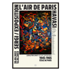 L'Air de Paris exhibition poster featuring Le Concert abstract artwork by Hulusi Mercan with musical instruments and vibrant colors.