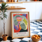 Poster du Rêve d'Henri Matisse à l'exposition d'Aix en Provence avec un dessin abstrait coloré représentant une figure allongée