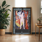 Poster for Ernst Kirchner Exhibition at Brücke Museum featuring artwork by Ernst Kirchner displaying a colorful scene.