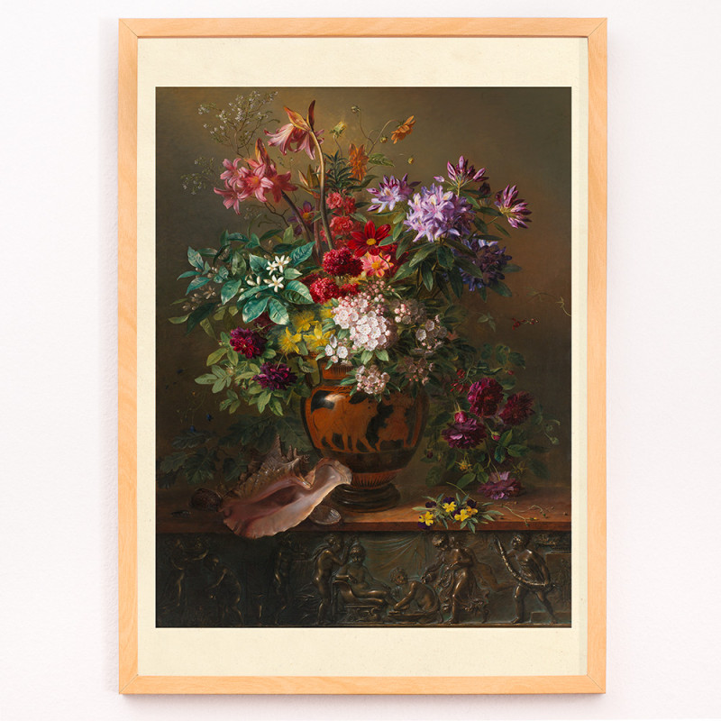 Fleurs dans un vase grec