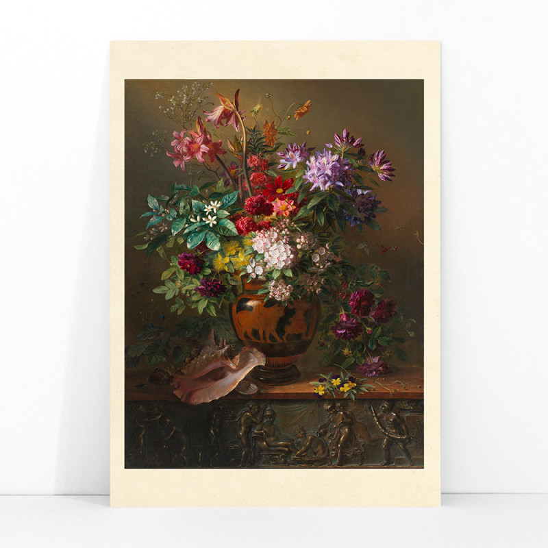 Fleurs dans un vase grec