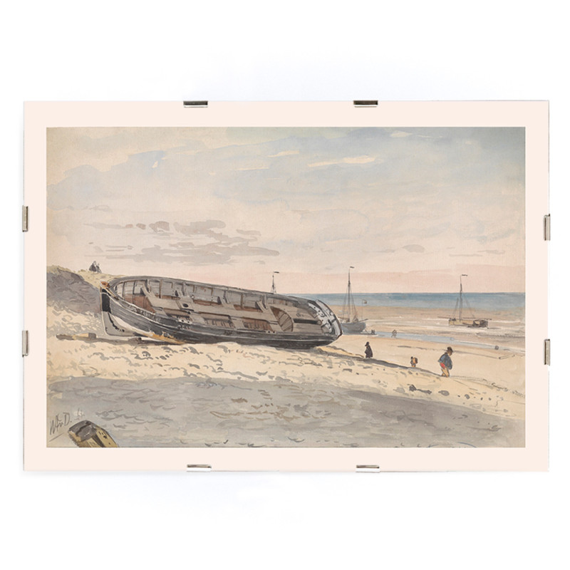 Barges on the beach