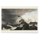 Vaixells de guerra en una tempesta pesada