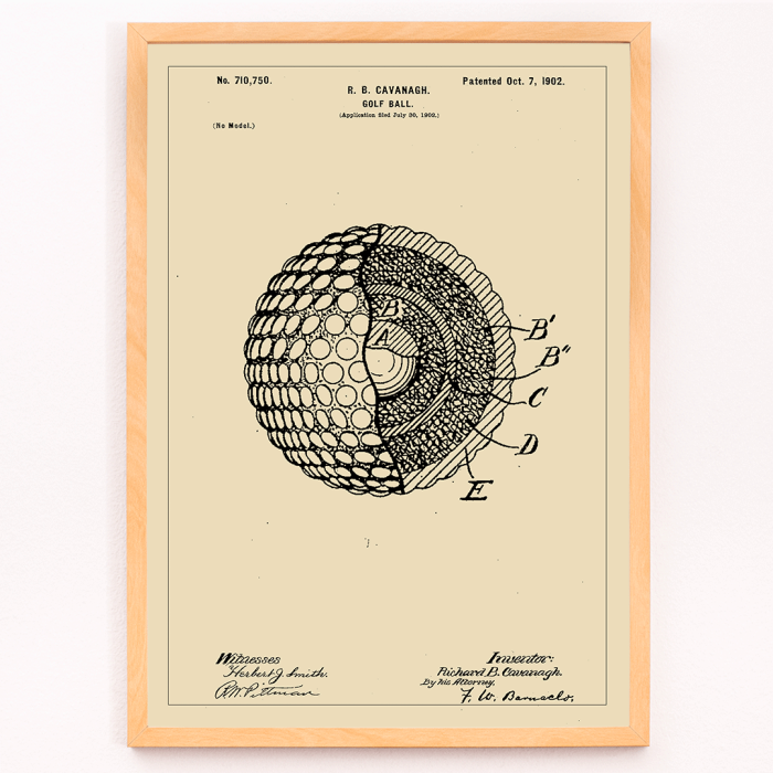 Patente de bola de golfe