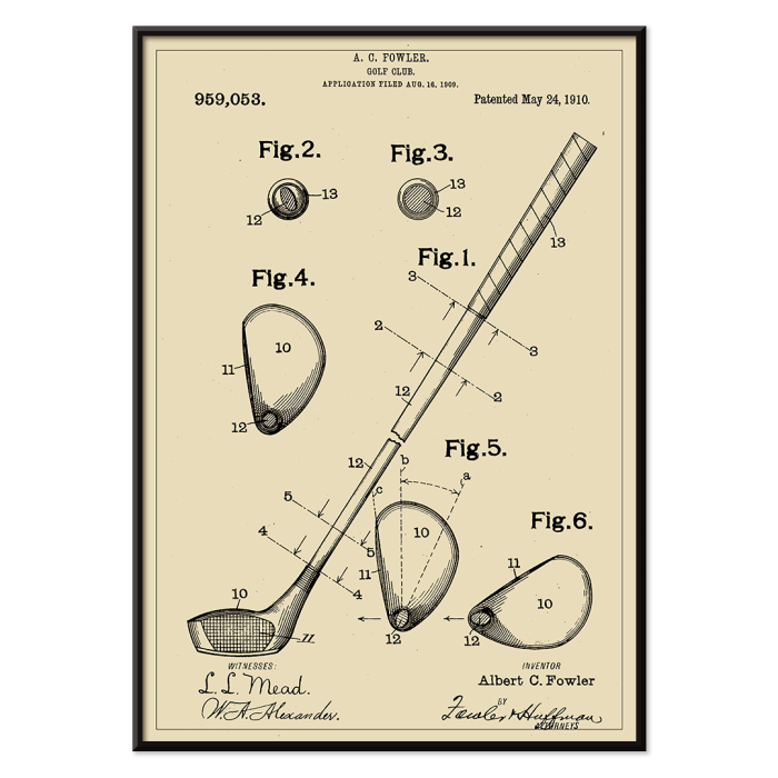 Patente do clube de golfe