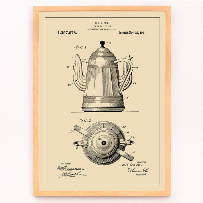 Patente de tetera o cafetera